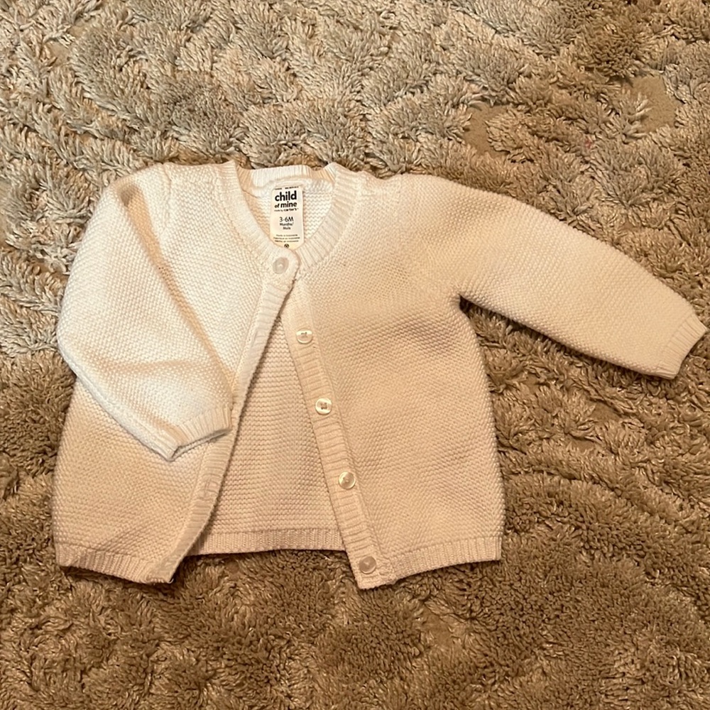 EUC white child of mine cotton cardigan